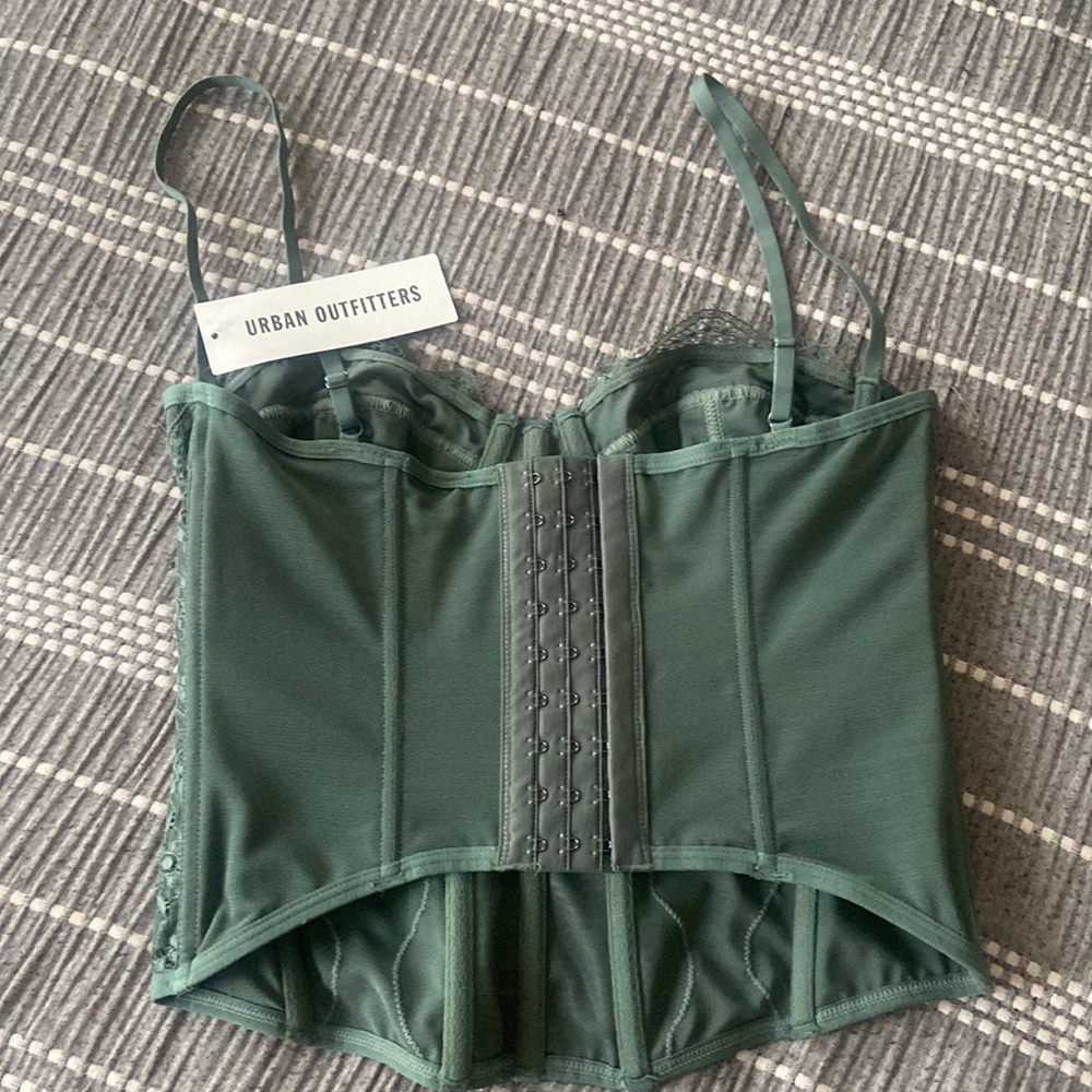 Urban Outfitters Green Lace Corset Bralette - Picture 5 of 6